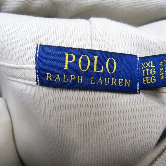 NEW RALPH LAUREN Mens Ombre Cotton Blend Smooth Hoodie Beige Size XXL - Picture 11 of 11